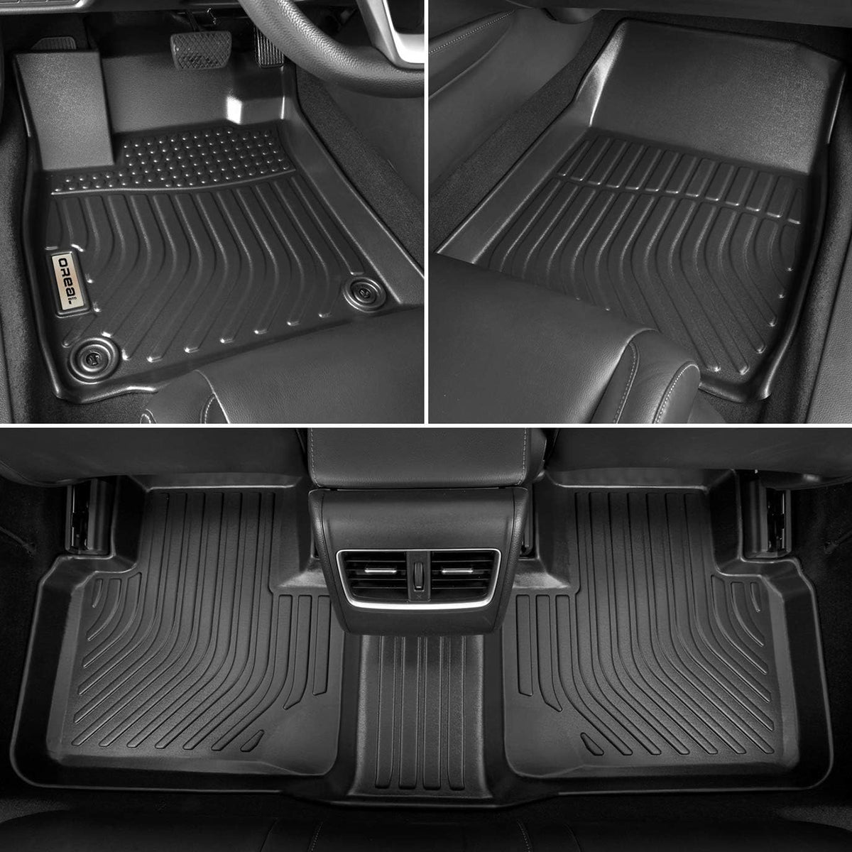 Black TPO Floor Mats Liners Front and Rear A8497
