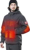 Grey Heated Jacket with 12V Battery Pack C101530