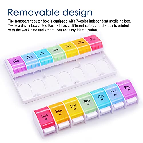 Monthly Pill Organizer 2 Times A Day, 30 Day Medicine Organizer, AM PM Pill Cases, 4 Week Pill Box T862