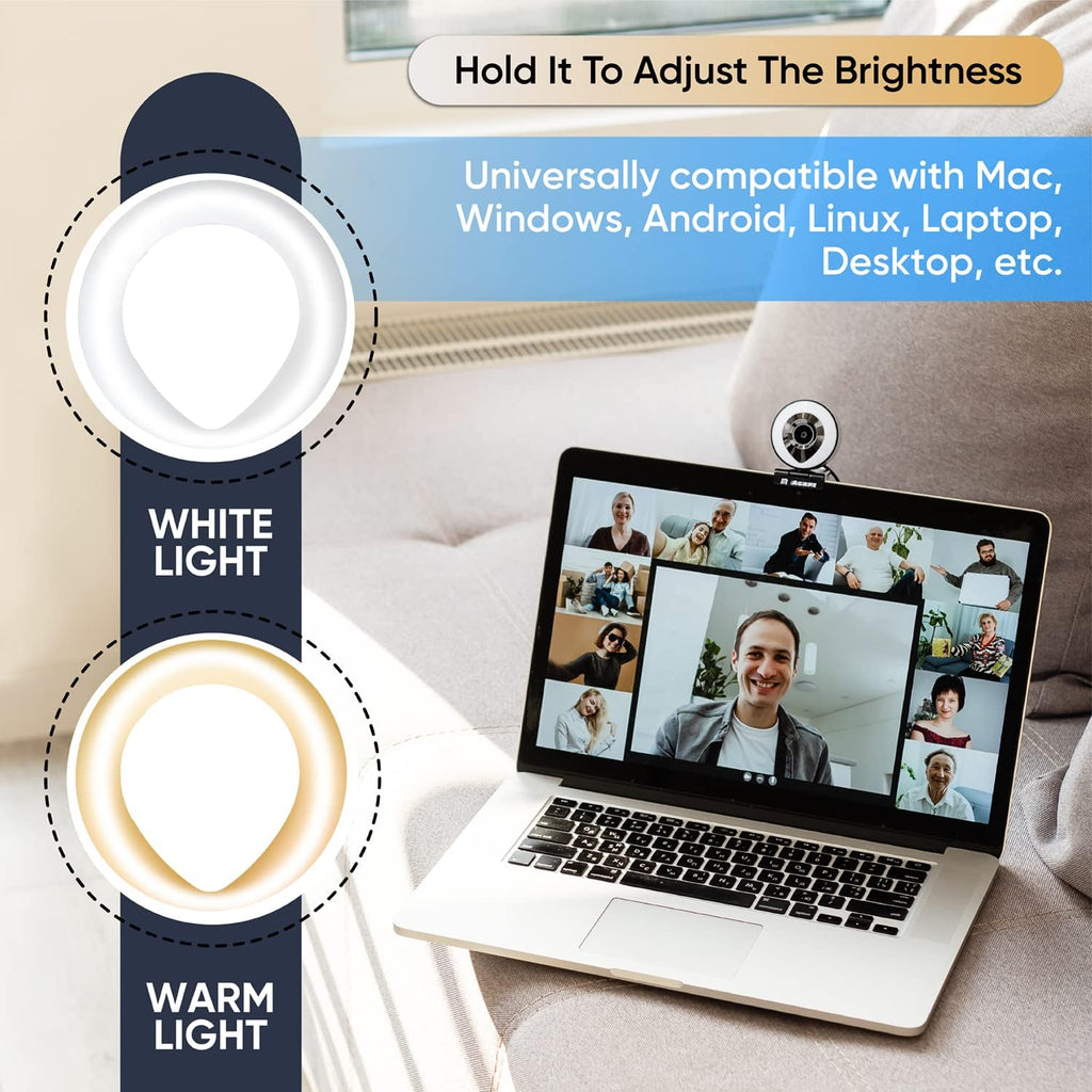 1080P HD Webcam with Microphone and Tripod L91836
