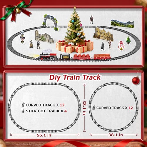 Train Set with Smokes Lights and Sound Electric Track Trains Y423