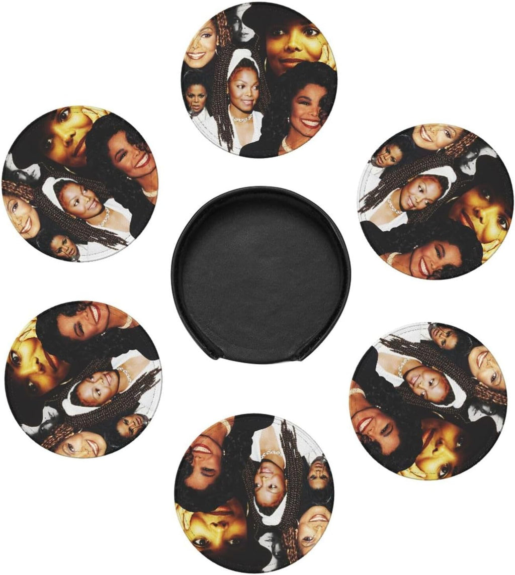 6 Pcs Coasters with Holder B8298
