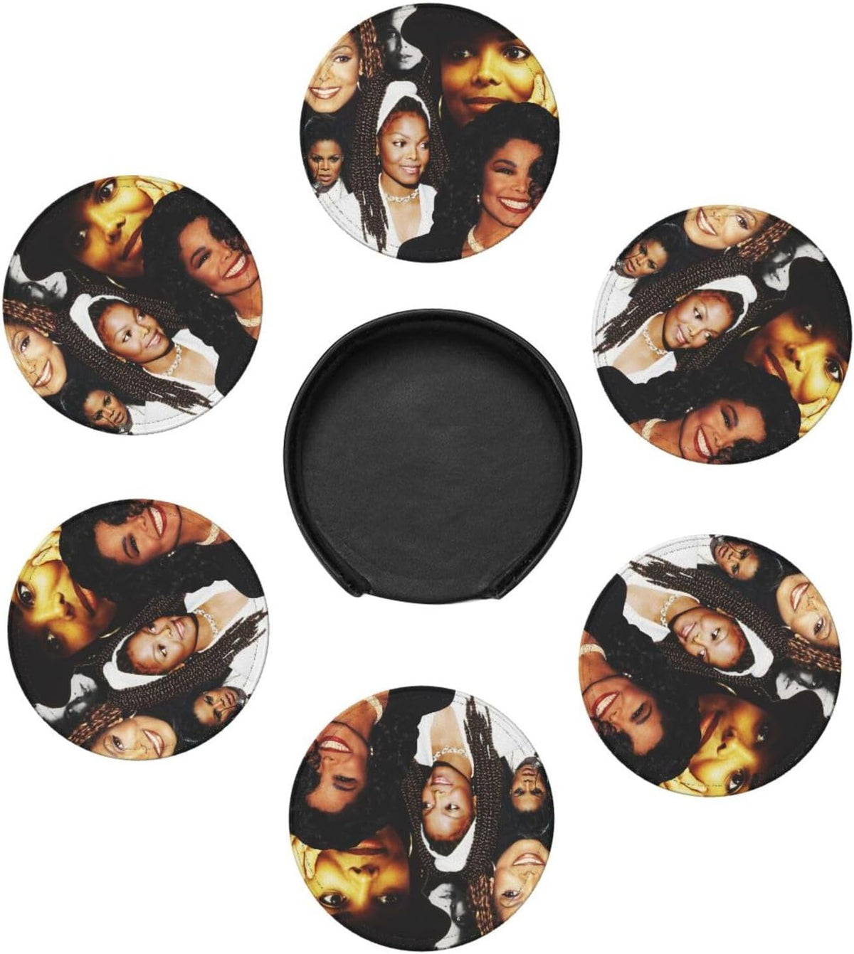 6 Pcs Coasters with Holder B8298