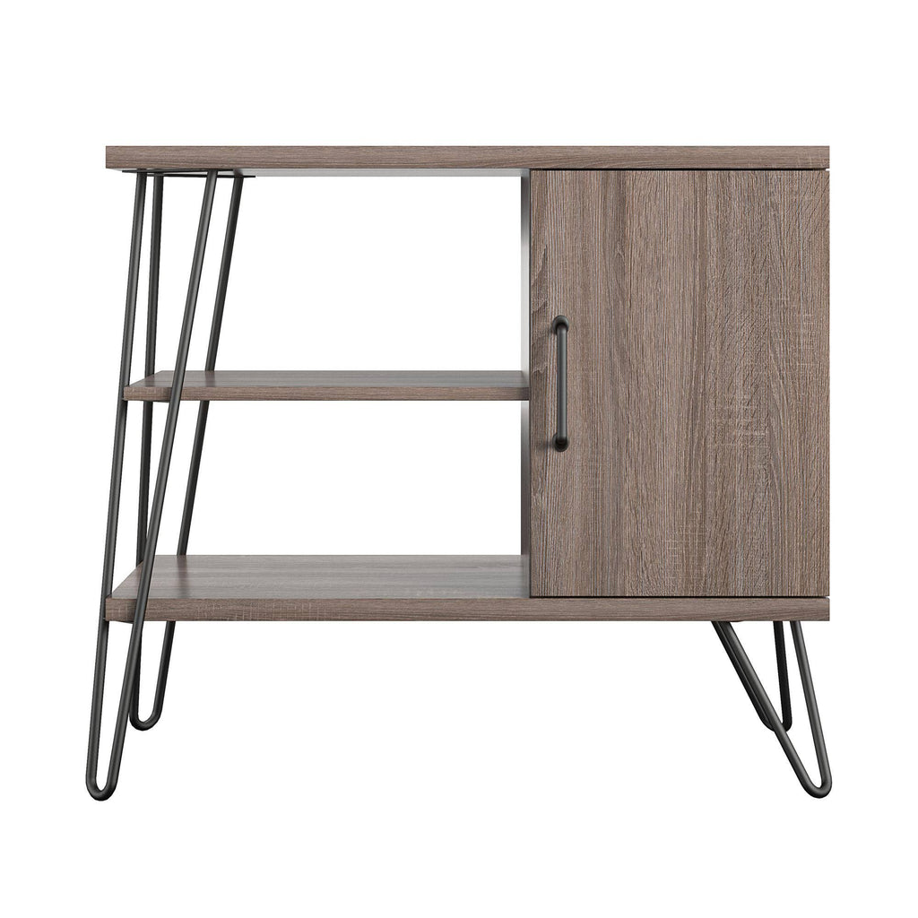 3 Shelf Distressed Gray Oak Bookcase N295