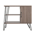 3 Shelf Distressed Gray Oak Bookcase N295