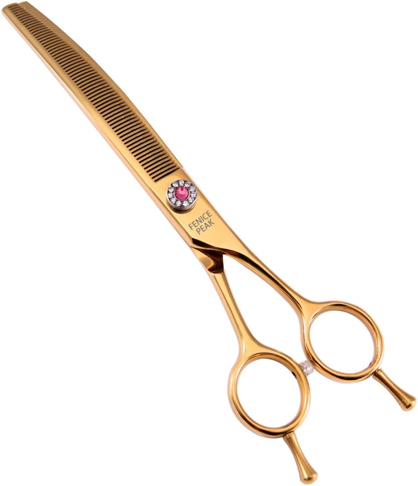 7.0'' 440C Steel Curved Thinning Dog Grooming Scissors O5404