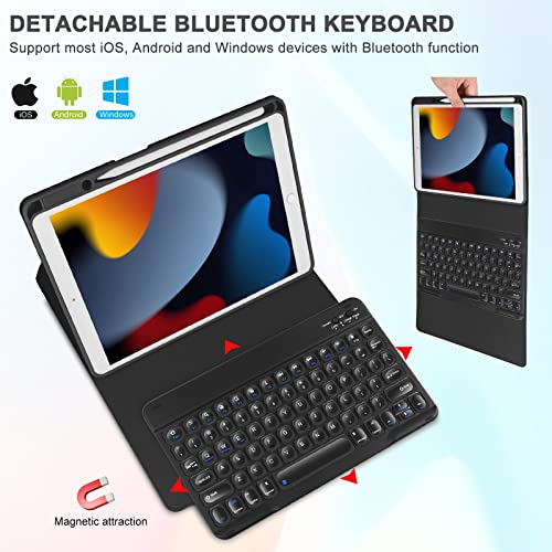 Teal Detachable BT Keyboard Case for iPad 10.2 Y22263