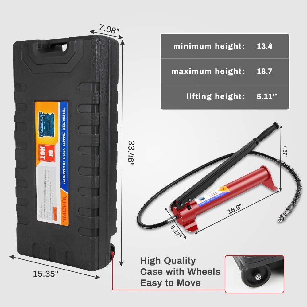 10 Ton Hydraulic Jack Auto Body Frame Repair Kit E9762