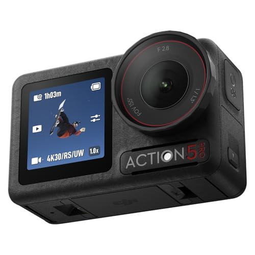 Action Camera 4K with 1/1.3" Sensor, 3 Batteries, Dual OLED Touchscreens J257