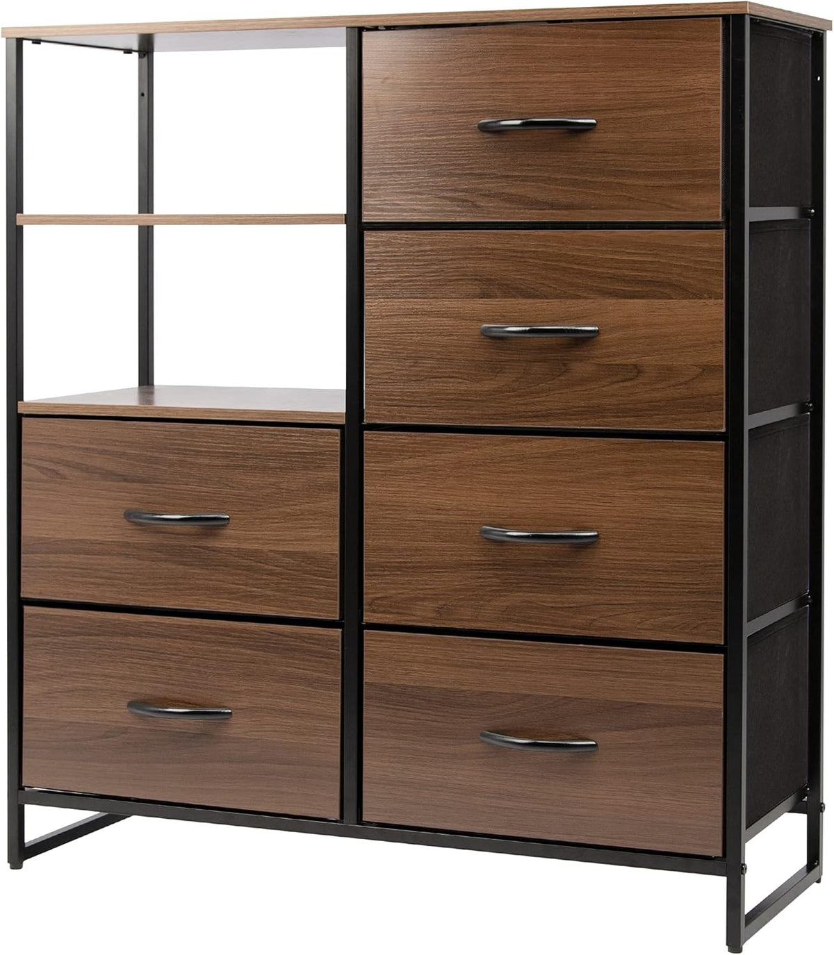 8 Drawer Dresser with Wooden Top and Steel Frame R321