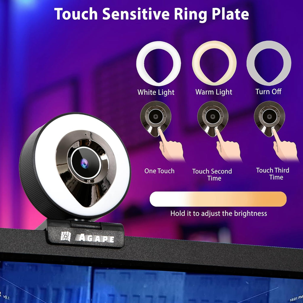 1080P HD Webcam with Microphone and Tripod L91836