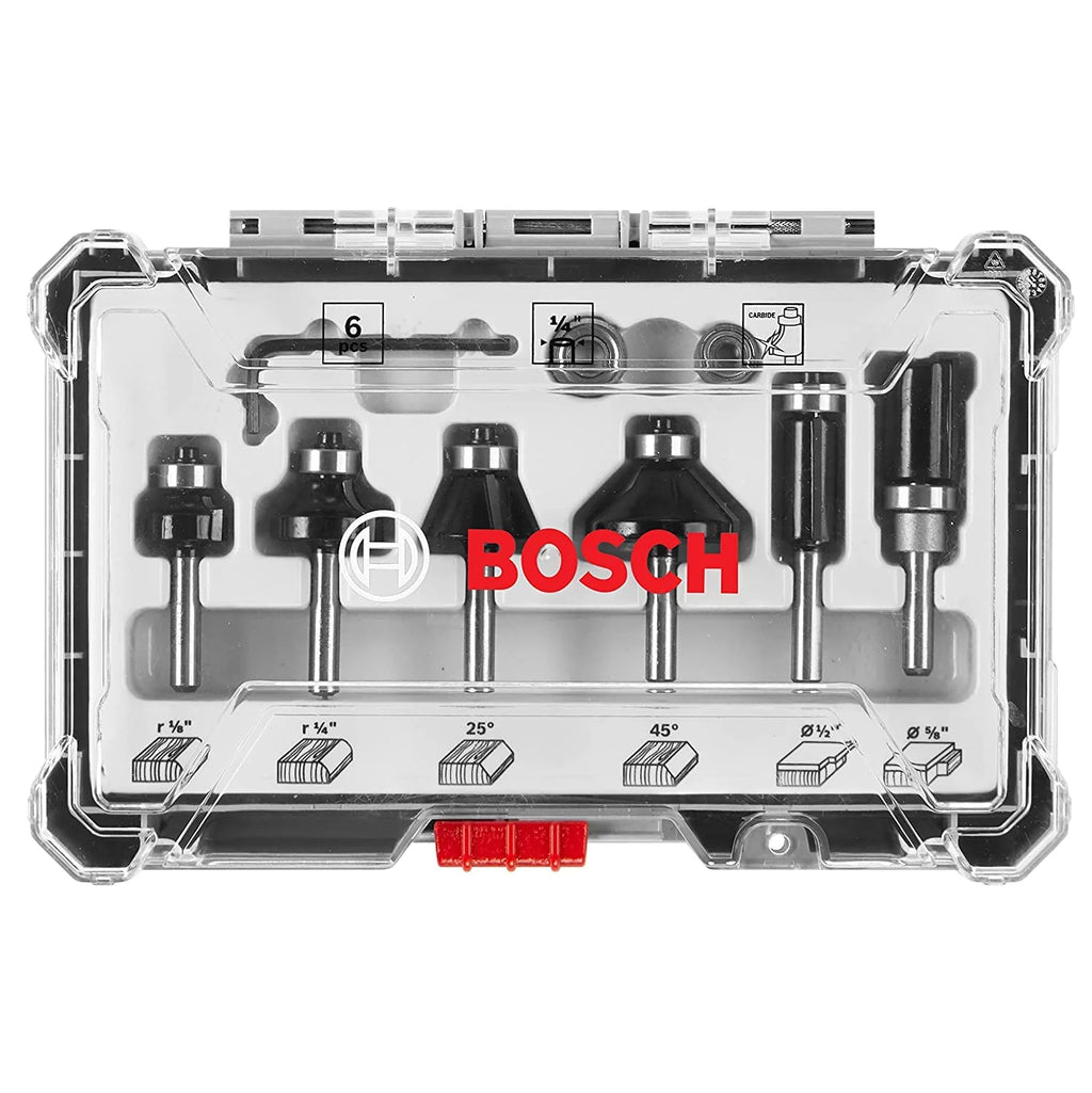 6 pc. Carbide-Tipped Router Bit Set J4940