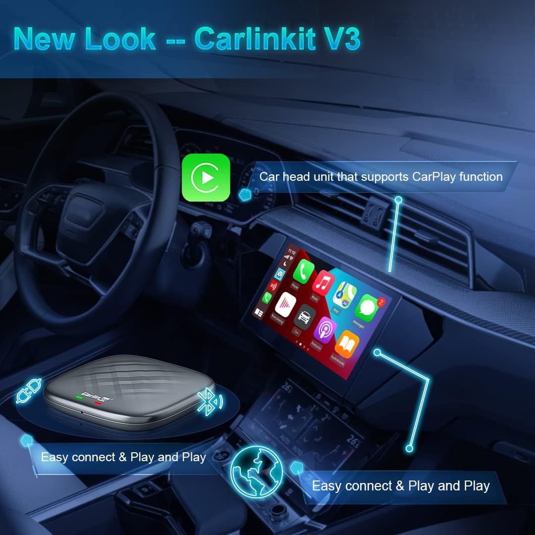 Wireless CarPlay & Wireless Android Auto Car Adapter V76553