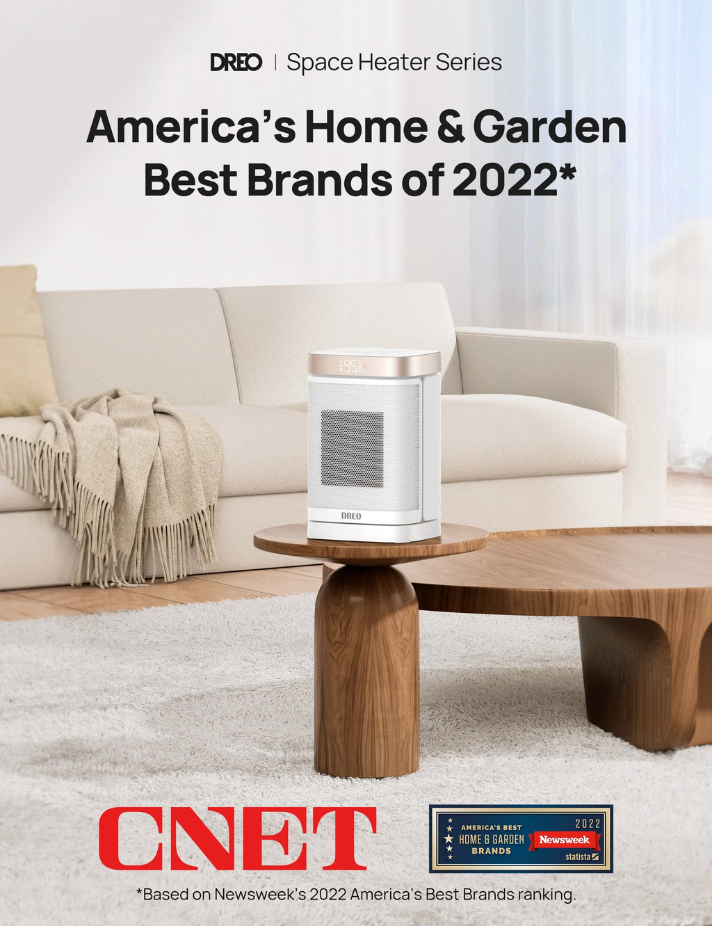 White 1500W PTC Ceramic Space Heater H1542