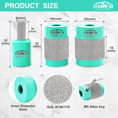 1 1/8 1/4 3/4 Inch Diamond Glass Grinder Bit with Brass Core V780