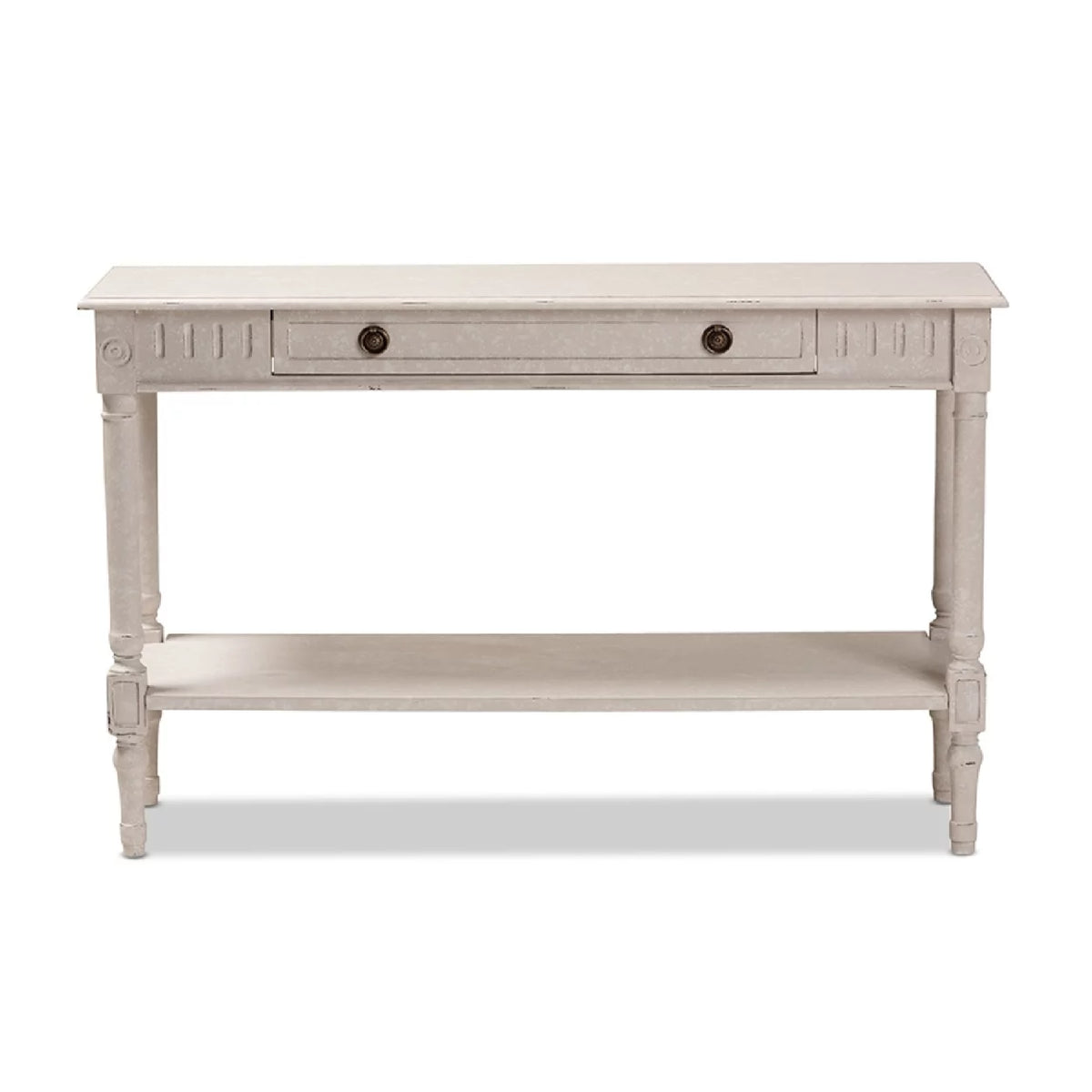Whitewashed 1-Drawer Console Table T386