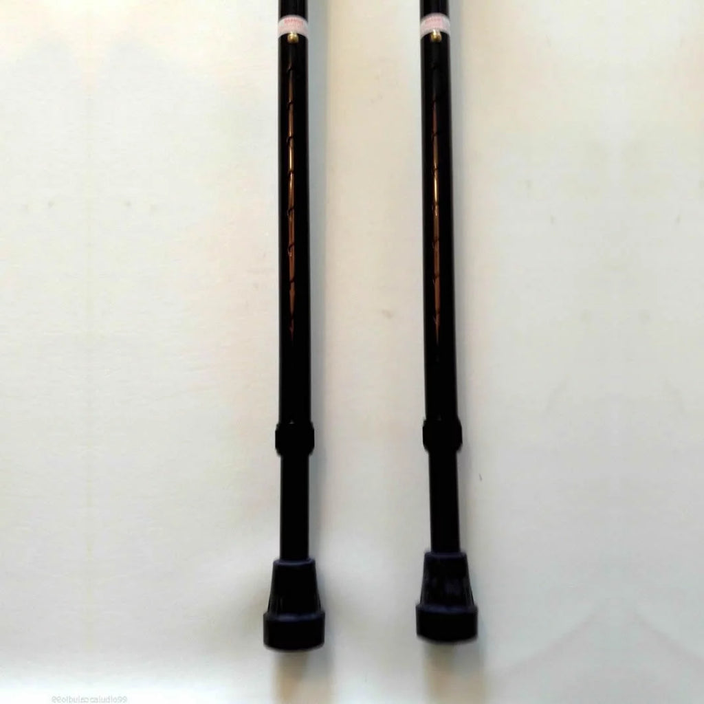 Black Forearm Crutches Size M (Pair) Lightweight Adjustable S8188