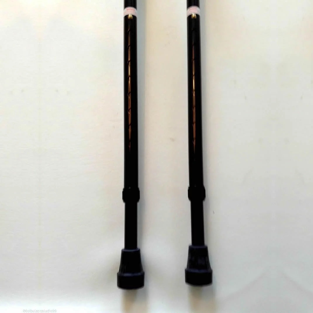 Black Forearm Crutches Size M (Pair) Lightweight Adjustable S8188
