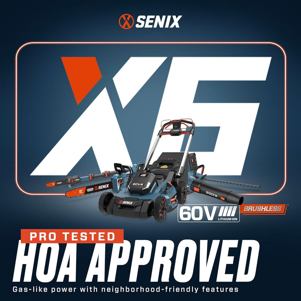 60 Volt Max 21-Inch 3-in-1 Cordless Push Lawn Mower with 6Ah Lithium-ion Battery & Charger L5463