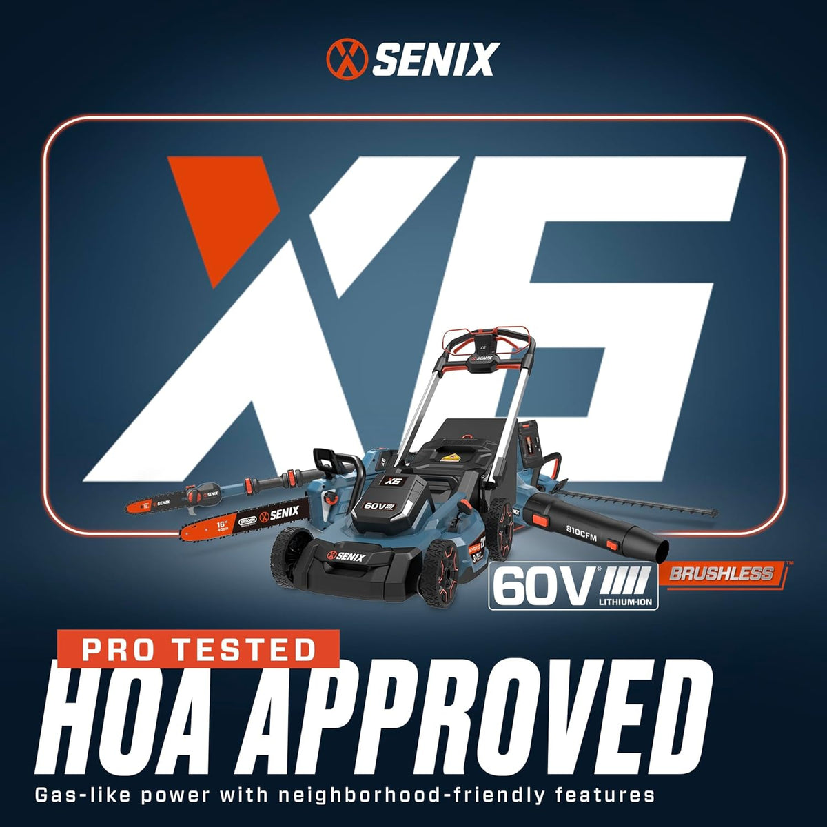 60 Volt Max 21-Inch 3-in-1 Cordless Push Lawn Mower with 6Ah Lithium-ion Battery & Charger L5463