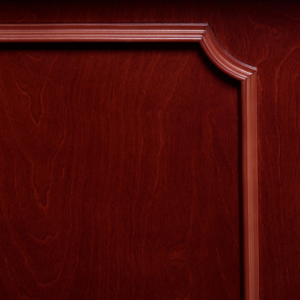 Mahogany L Shape Desk with Double Pedestal Drawer Unit J8833