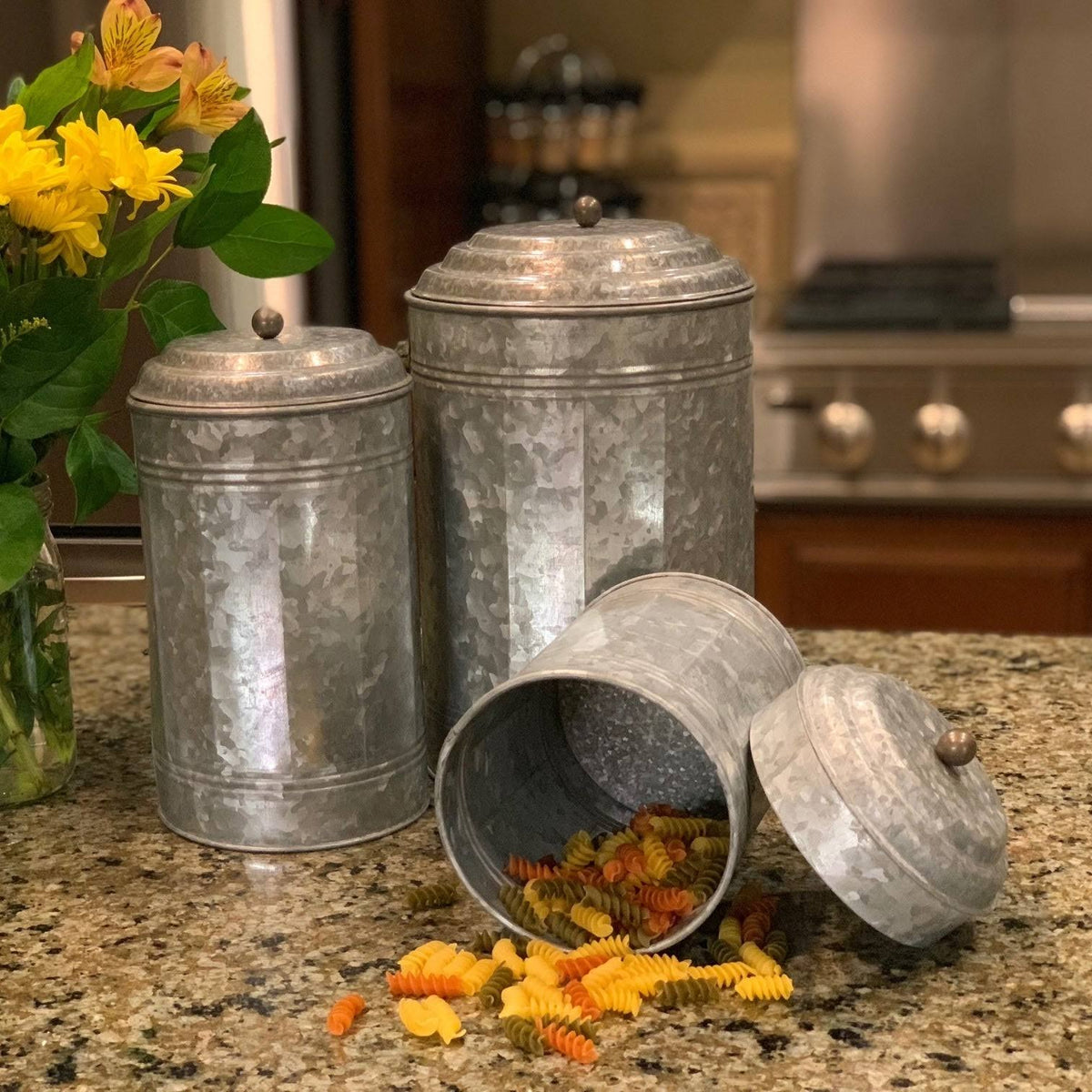 Galvanized 3-Piece Canister Set G567
