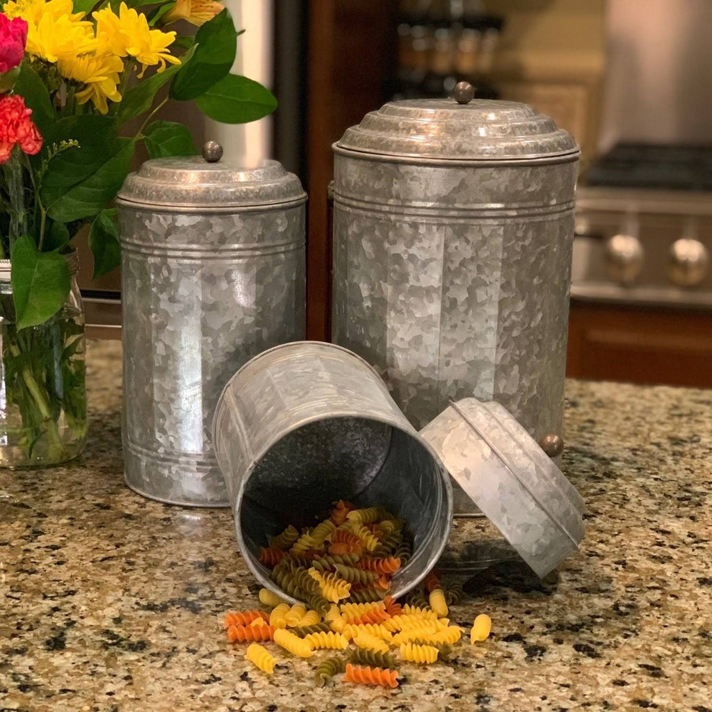 Galvanized 3-Piece Canister Set G567