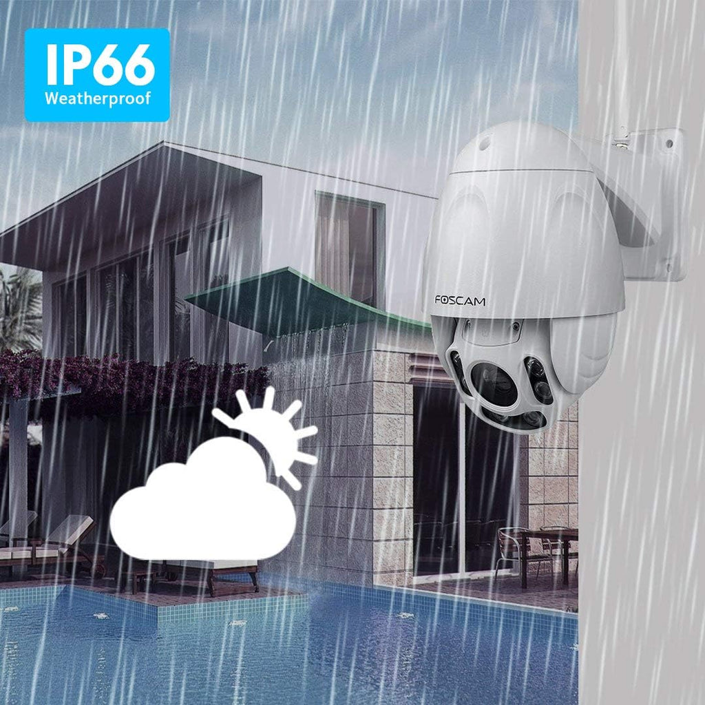 White Outdoor PTZ 4x Optical Zoom HD 1080P WiFi Security Camera I31731