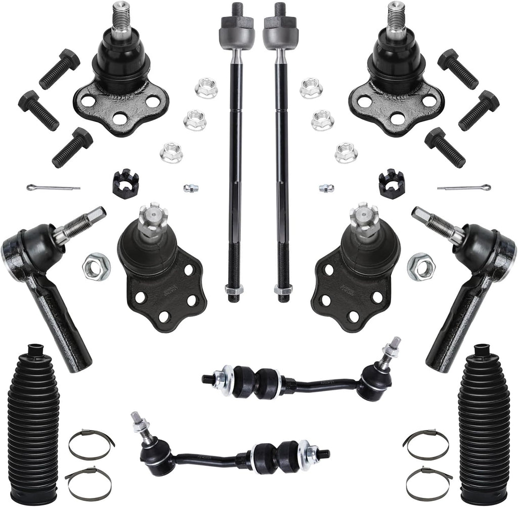 2WD Front 12pc Suspension Kit with Tie Rod Ends Sway Bars Ball Joints Boots X5624