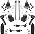 2WD Front 12pc Suspension Kit with Tie Rod Ends Sway Bars Ball Joints Boots X5624