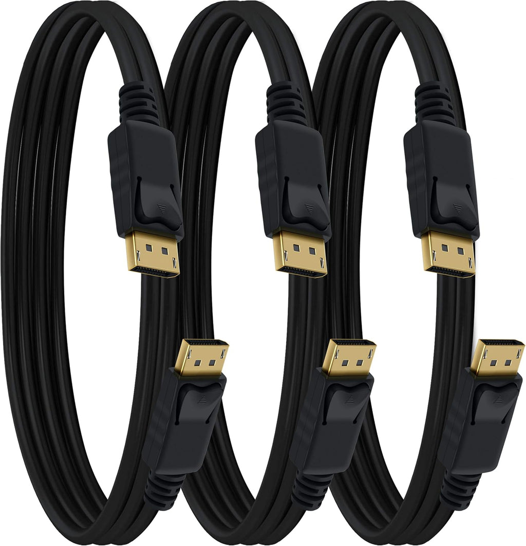 10-Pack Gold Plated DisplayPort to DisplayPort Cable 10 Feet Black E46077