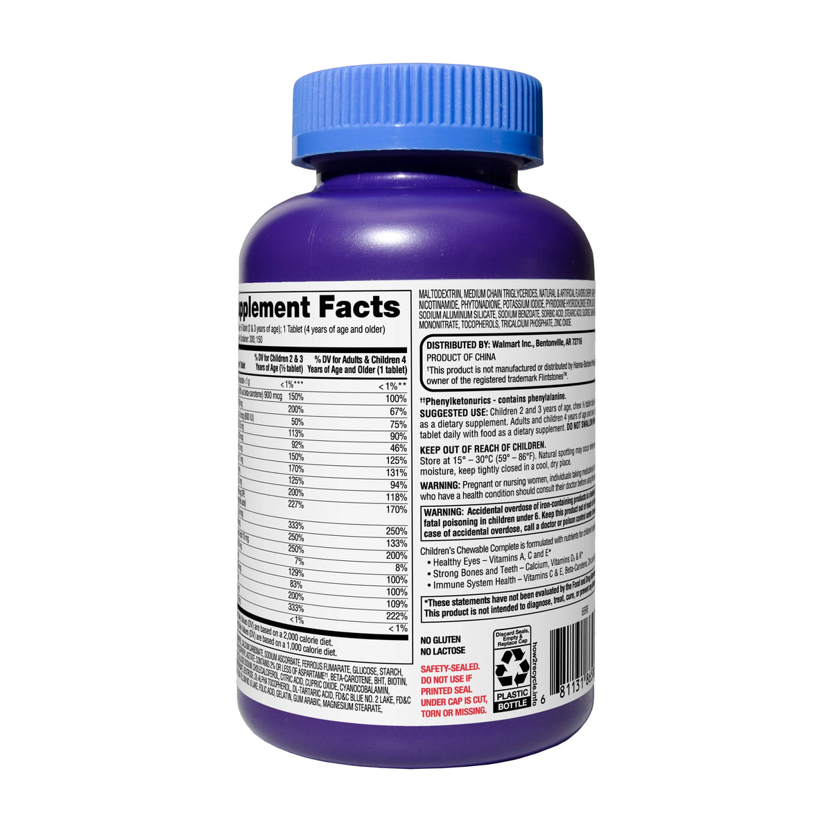 150 Count Children's Chewable Multivitamin Tablets W768733