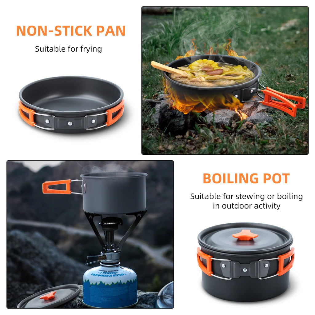 16pcs Camping Cookware Set L536795