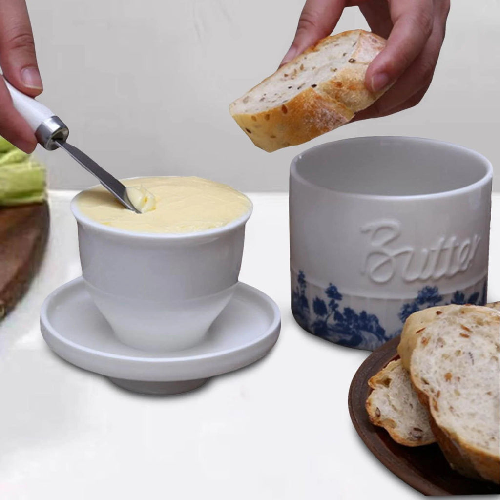Butter Crock with Lid Butter Keeper Butter Container French Butter Dish V674