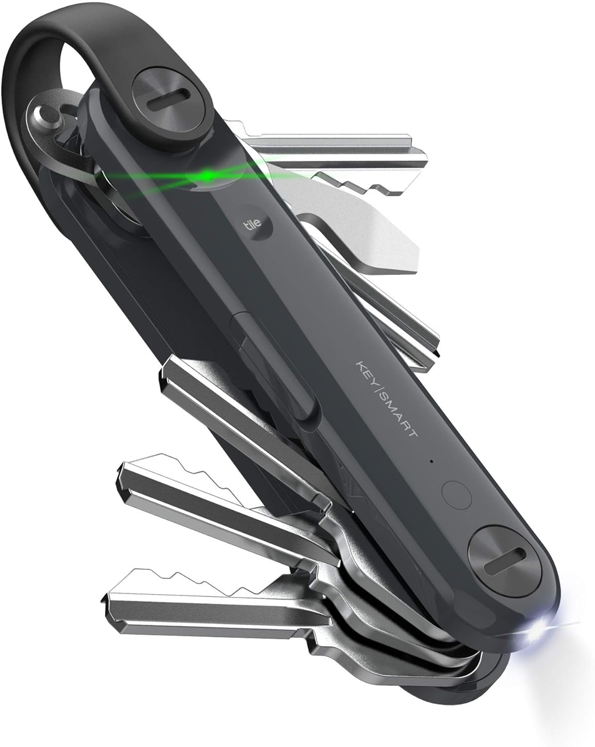 Compact Trackable Key Organizer with LED Flashlight and Bluetooth Key Finder C78652