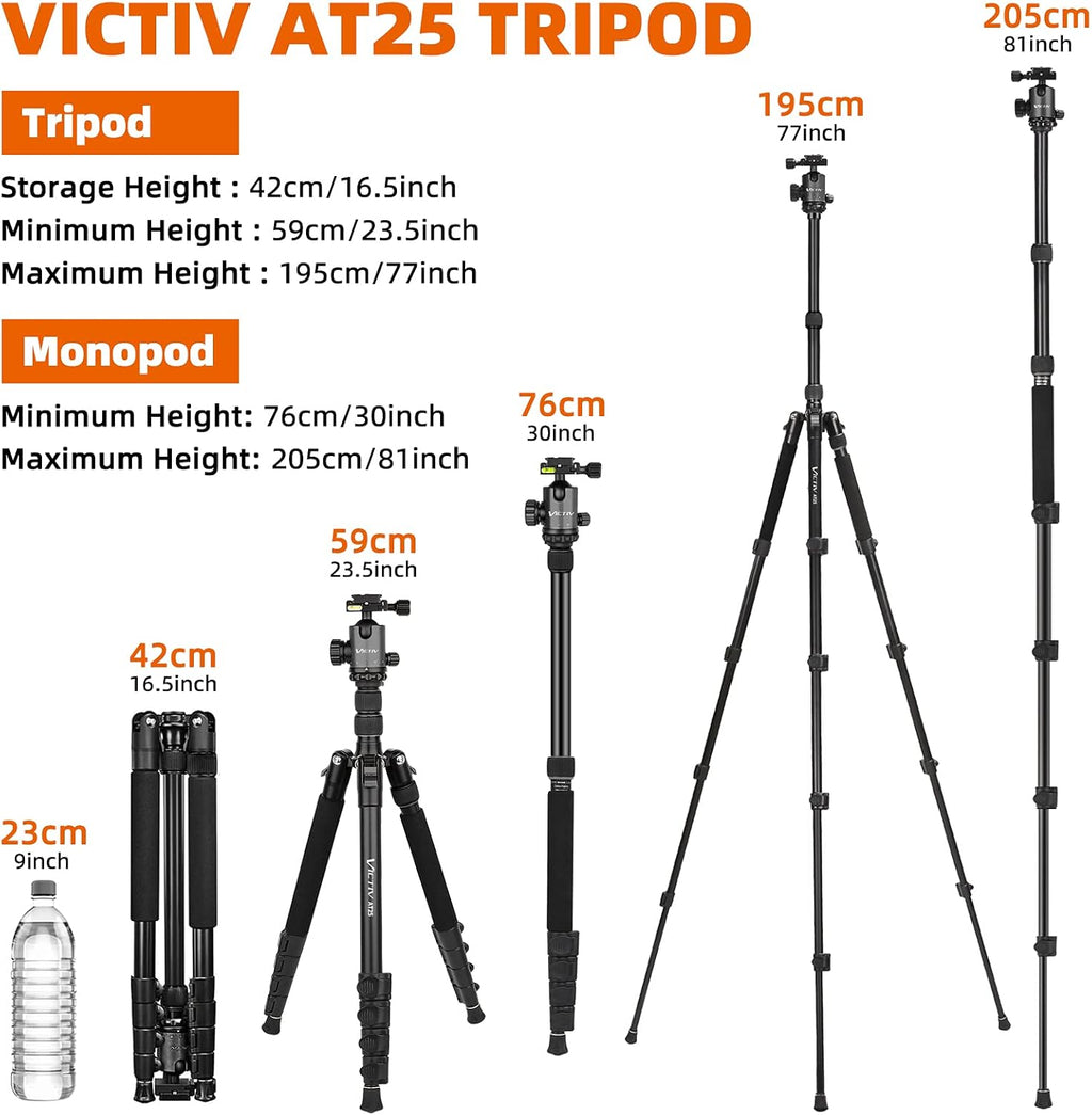 Compact Aluminum Camera Tripod with 360 Degree Ball Head L47517