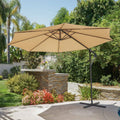 9.5-Foot Steel Canopy Umbrella with Base B5368