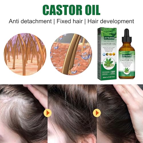 Cold Pressed Pure Castor Oil in Glass Bottle D9273