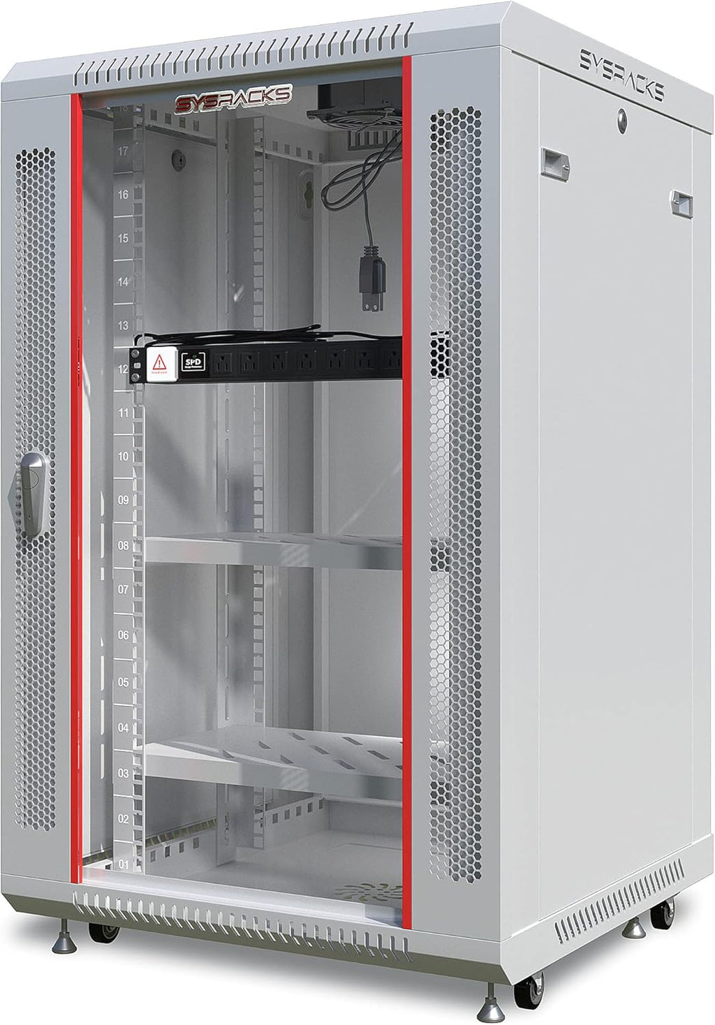 18U Gray Wall Mount Server Rack Cabinet O4939