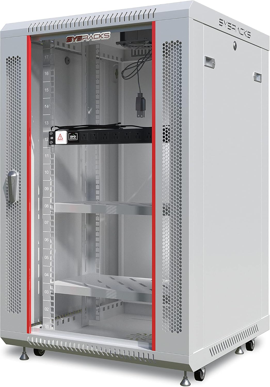 18U Gray Wall Mount Server Rack Cabinet O4939