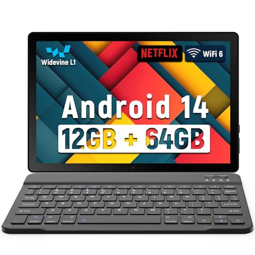 Android Tablet 10.1 Inch IPS HD Touch Screen 64GB Storage 8 in 1 Tablets Kit F795