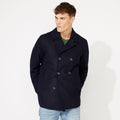 Dark Navy Men's Three-Button Pea Coat B96913