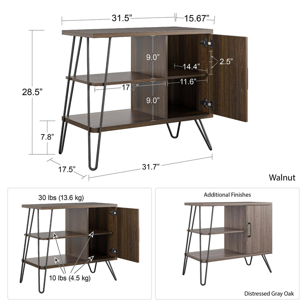 3 Shelf Distressed Gray Oak Bookcase N295