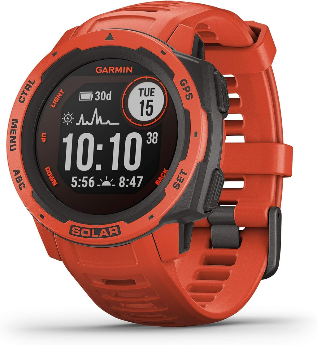 Flame Red Solar-Powered Rugged Outdoor Smartwatch I13481
