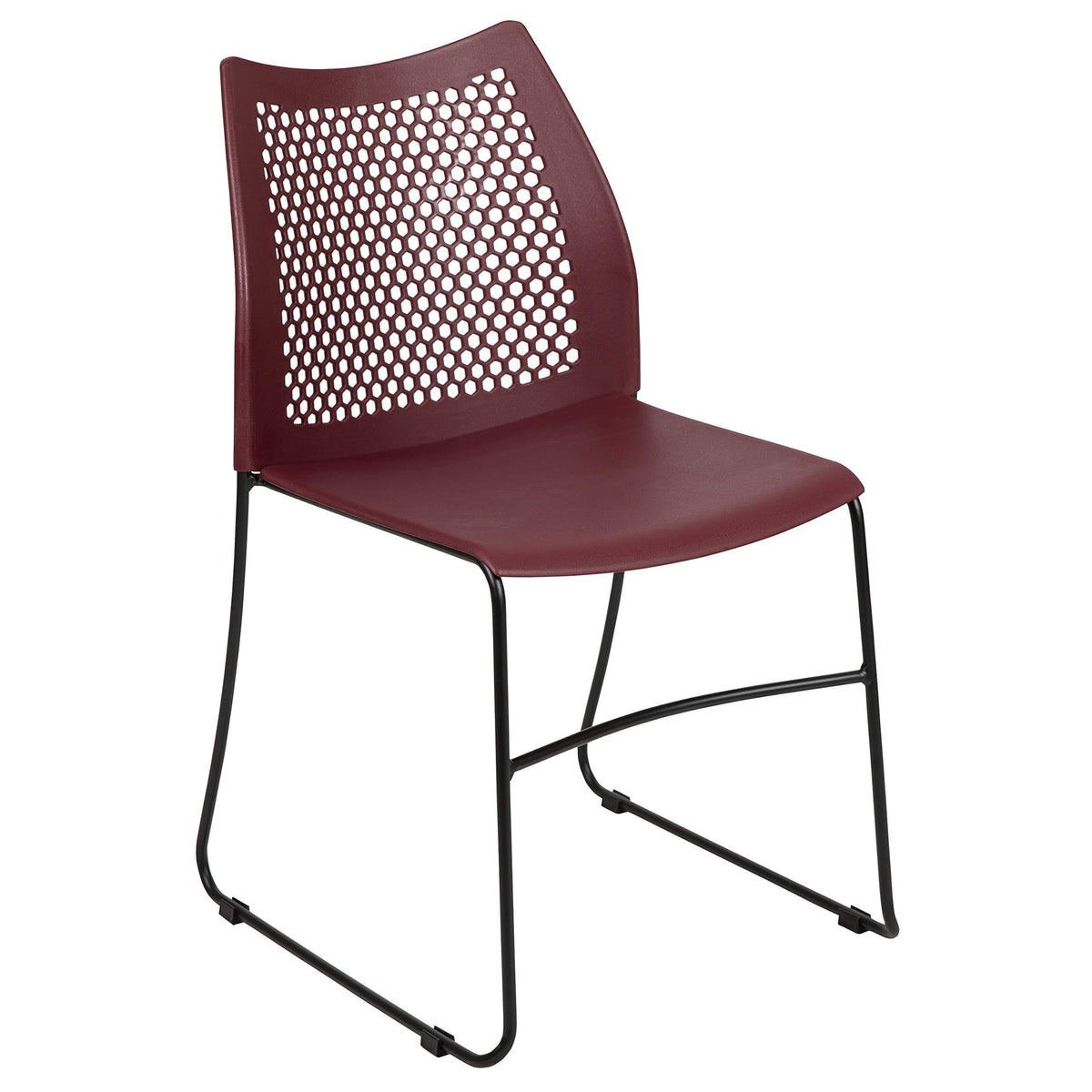 Burgundy Stack Chair with Air-Vent Back X957681