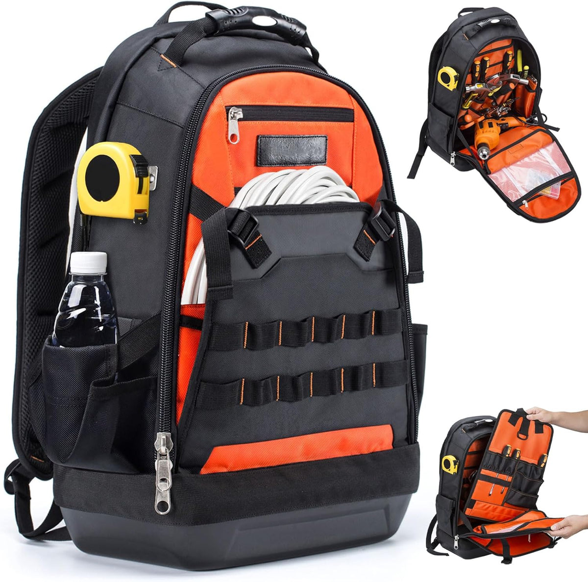 Heavy Duty Tool Backpack with Waterproof Base S174