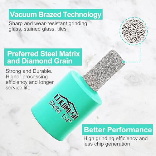 1 1/8 1/4 3/4 Inch Diamond Glass Grinder Bit with Brass Core V780
