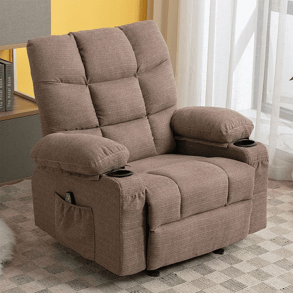 Manual Rocking Recliner Chair with 2 cup holders D2563
