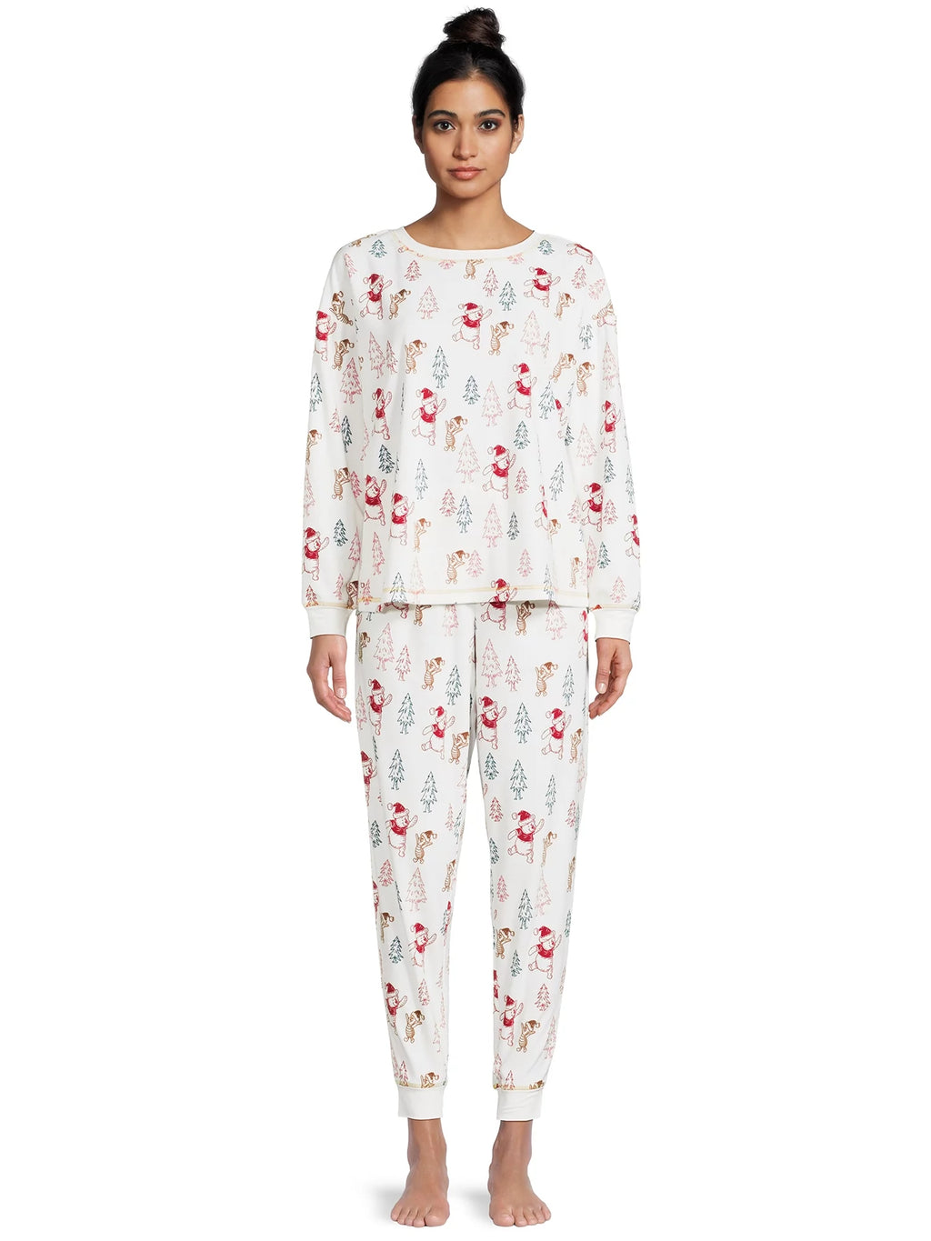 Women's Christmas Top and Pants Pajama Set, 2-Piece S372453