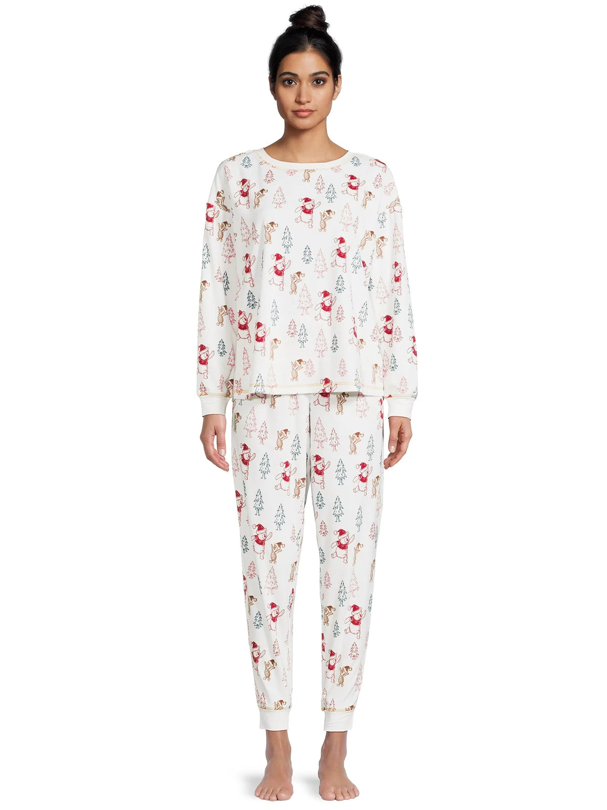 Women's Christmas Top and Pants Pajama Set, 2-Piece S372453